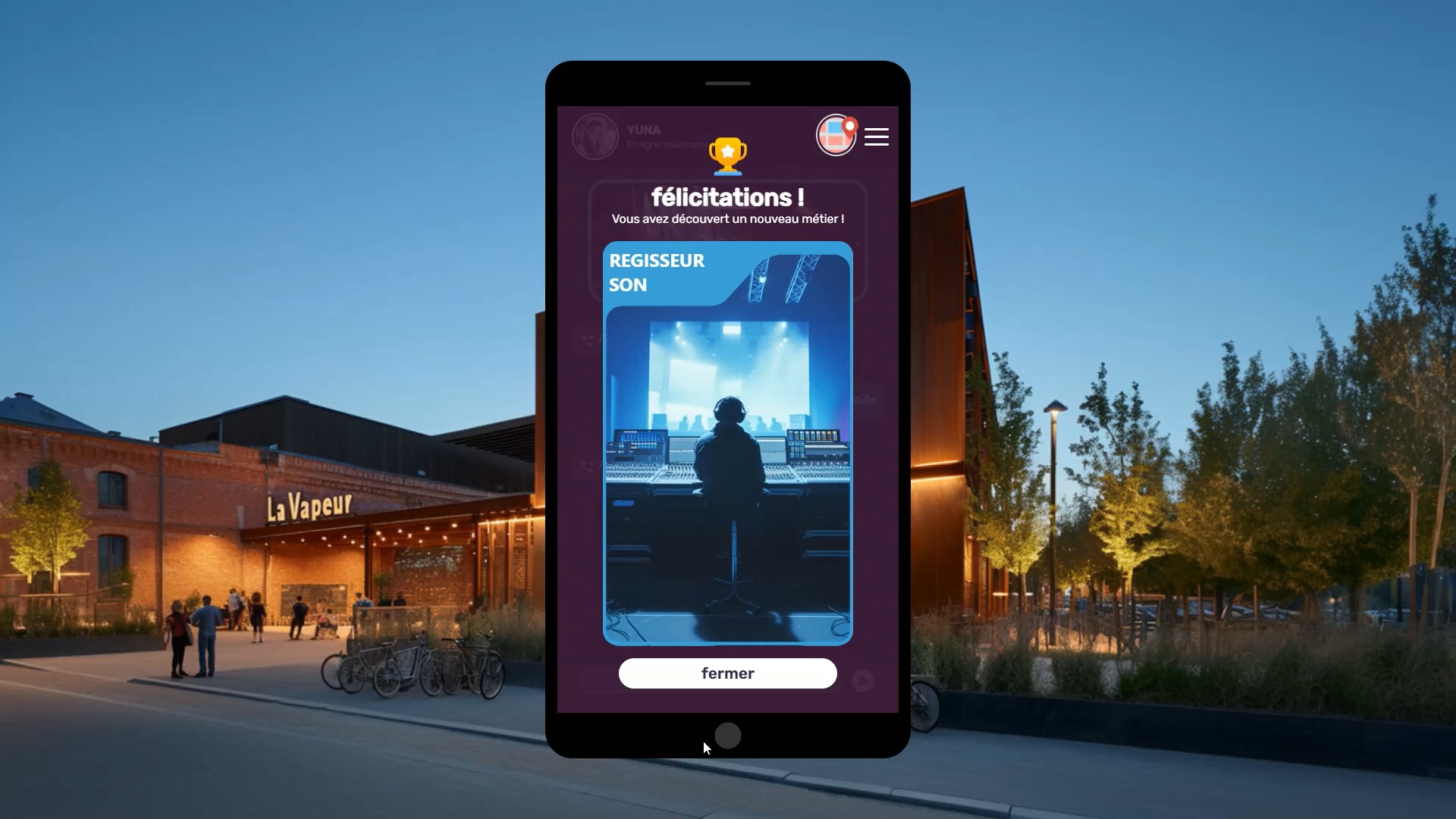 Serious Game : En Coulisse - Parcours et métiers