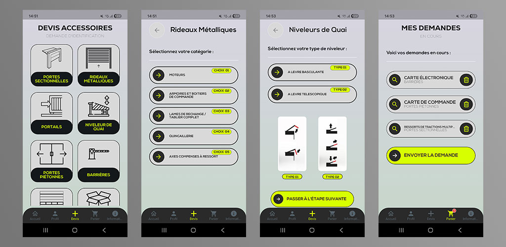GTP FIC - Mobile quote application for closure parts